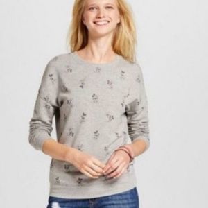 Disney Gray Mickey Mouse Pullover Sweatshirt S